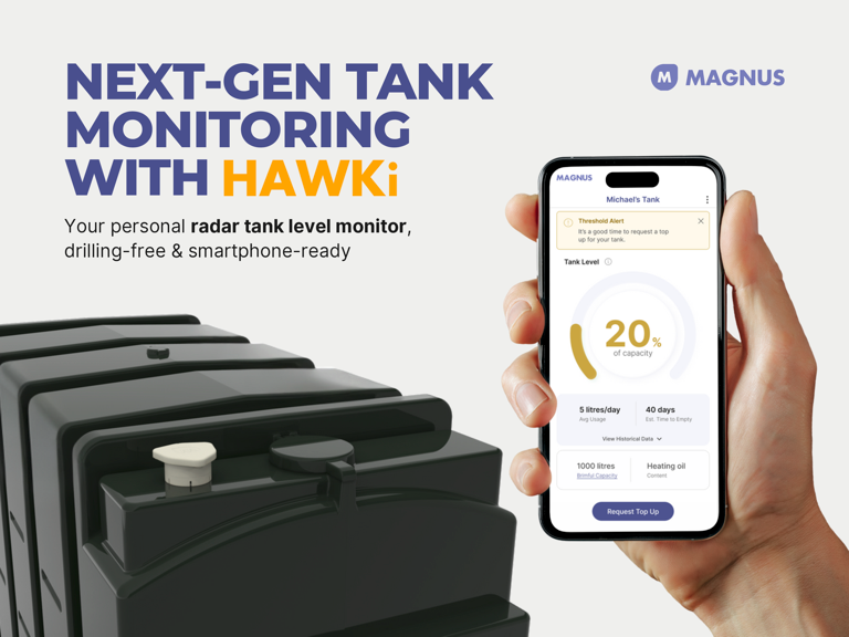 Magnus HAWKi Radar Smart Tank Level Monitor & Gauge